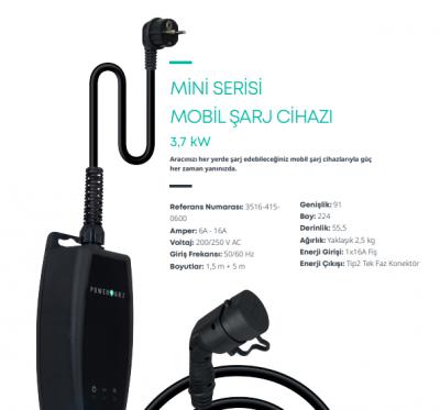 MİNİ SERISI -MOBIL ŞARJ CIHAZI 3,7 kW-